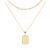 14K Gold Plated Willow Initial Layering Necklace Set