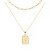 14K Gold Plated Willow Initial Layering Necklace Set