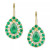 Ruby (1-3/4 ct. t.w.) & Diamond (1/6 ct. t.w.) Teardrop Leverback Drop Earrings in 14k Gold (Also in Emerald and Sapphire)