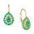Ruby (1-3/4 ct. t.w.) & Diamond (1/6 ct. t.w.) Teardrop Leverback Drop Earrings in 14k Gold (Also in Emerald and Sapphire)