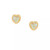 Children's Cubic Zirconia Heart Stud Earrings in 14k Gold