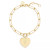Isabel Initial Heart Gold-Plated Bracelet