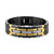 Men's Diamond Watch Link Bracelet (1/4 ct. t.w.) in Black & Gold-Tone Ion-Plated Stainless Steel