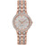 Women's Eco-Drive Crystal Accent Rose Gold-Tone Stainless Steel Bracelet Watch 28mm EW2348-56A