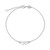 Double-Heart Chain Ankle Bracelet in Sterling Silver