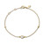 Moonstone & Polished Bead Link Bracelet in 14k Gold