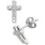 Diamond Cross Stud Earrings (1/10 ct. t.w.) in Sterling Silver