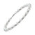 Cultured Freshwater Button Pearl (4 - 4-1/2mm) & Cubic Zirconia Link Bracelet in Sterling Silver
