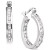 Small Cubic Zirconia Inside Out Hoop Earrings in Sterling Silver, 0.75", Created for Macy's