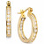 Small Cubic Zirconia Inside Out Hoop Earrings in Sterling Silver, 0.75", Created for Macy's
