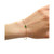 Emerald & Bead Chain Link Bracelet in 14k Gold
