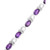Amethyst (6 ct. t.w.) & Diamond Accent Link Bracelet in Sterling Silver (Also available Mystic Topaz)