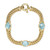 Swiss Blue Topaz Weave Link Bracelet (10-1/2 ct. t.w.) in 14k Gold-Plated Sterling Silver