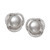 Cultured Freshwater Pearl (9mm) & Cubic Zirconia Spiral Stud Earrings in Sterling Silver