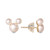 Children's Cultured Freshwater Pearl Mouse Stud Earrings in 14k Gold