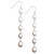 Multi-Colored Cultured Freshwater Pearl Linear Earrings in Sterling Silver (7mm)