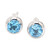 Blue Topaz Stud Earrings (1-1/3 ct. t.w.) in 14k White Gold