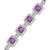 Amethyst (9-5/8 ct.t.w.) & White Topaz Tennis Bracelet in Sterling Silver