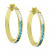 Cubic Zirconia Blue Ombré Small Hoop Earrings, 0.79", Created for Macy's