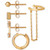 5-Pc. Set Cubic Zirconia Single Stud & Cuff Earrings in 14k Gold-Plated Sterling Silver, Created for Macy's