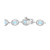 Blue Topaz (7-3/8 ct. t.w.) & Diamond (1/10 ct. t.w.) Link Bracelet in Sterling Silver