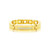 Mens Stainless Steel Micro Pave CZ ID Link Bracelet - Gold Plated