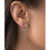 Lab-Created Ruby Small Hoop Earrings in Sterling Silver, 0.79" (Also in Cubic Zirconia)
