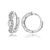 Cubic Zirconia Wrap Huggie Hoop Earrings in Sterling Silver