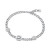 Cubic Zirconia Pave Three Charm Chain Bracelet in 14K Gold-Plated