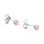 Lab-Created Pink Diamond Stud Earrings (1/4 ct. t.w.) in Sterling Silver