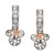 Crystal Minnie Mouse Dangle Hoop Earrings in Sterling Silver & 18k Rose Gold-Plate