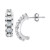Cubic Zirconia Half Hoop Earrings, Created for Macy's