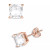Cubic Zirconia Square Stud Earrings (2 ct. t.w.) in 18k Gold over Sterling Silver, Created for Macy's