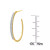 Black Spinel In & Out Medium Hoop Earrings (1-3/4 ct. t.w.) in 14k Gold-Plated Sterling Silver, 1.2" (Also in Lab-Created White Sapphire)