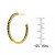 Black Spinel In & Out Medium Hoop Earrings (1-3/4 ct. t.w.) in 14k Gold-Plated Sterling Silver, 1.2" (Also in Lab-Created White Sapphire)
