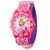 Disney Aurora Girls' Pink Plastic Time Teacher Watch