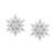 Diamond Elsa Snowflake Stud Earrings (1/4 ct. t.w.) in Sterling Silver
