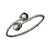 Pearl Bracelet, Sterling Silver Cultured Tahitian Pearl (9mm) and Sparkle Bead Cuff
