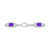Amethyst and White Topaz Bracelet (5-1/2 ct. t.w and 5/8 ct. t.w) in Sterling Silver