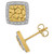 Diamond Nugget Stud Earrings (1/5 ct. t.w.) in Gold-Tone Ion-Plated Stainless Steel, Created for Macy's