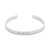 Crest Logo Cuff Bangle Bracelet in Sterling Silver