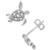 Diamond Turtle Stud Earrings (1/10 ct. t.w.) in Sterling Silver