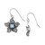 Blue Topaz (1-1/6 ct. t.w.) & Marcasite (5/8 ct. t.w.) Flower Drop Earrings in Sterling Silver