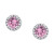 Cubic Zirconia Halo Stud Earrings in Sterling Silver, Created for Macy's
