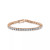 12.00 CT Prong Basket Set Solitaire Round Cubic Zirconia Simulated CZ Tennis Bracelet For Women Prom Bride 14K Gold Plated 7.5 Inch