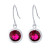 Fine Crystal 6mm Bezel Drop Earrings in Sterling Silver