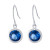 Fine Crystal 6mm Bezel Drop Earrings in Sterling Silver
