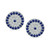 Cubic Zirconia Evil Eye Stud Earrings in Sterling Silver, Created for Macy's