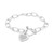 Diamond Heart Charm Toggle Bracelet (1/4 ct. t.w.) in Sterling Silver