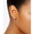 Small Cubic Zirconia In & Out Oval Hoop Earrings in 18k Gold-Plated Sterling Silver, 0.6", Created for Macy's